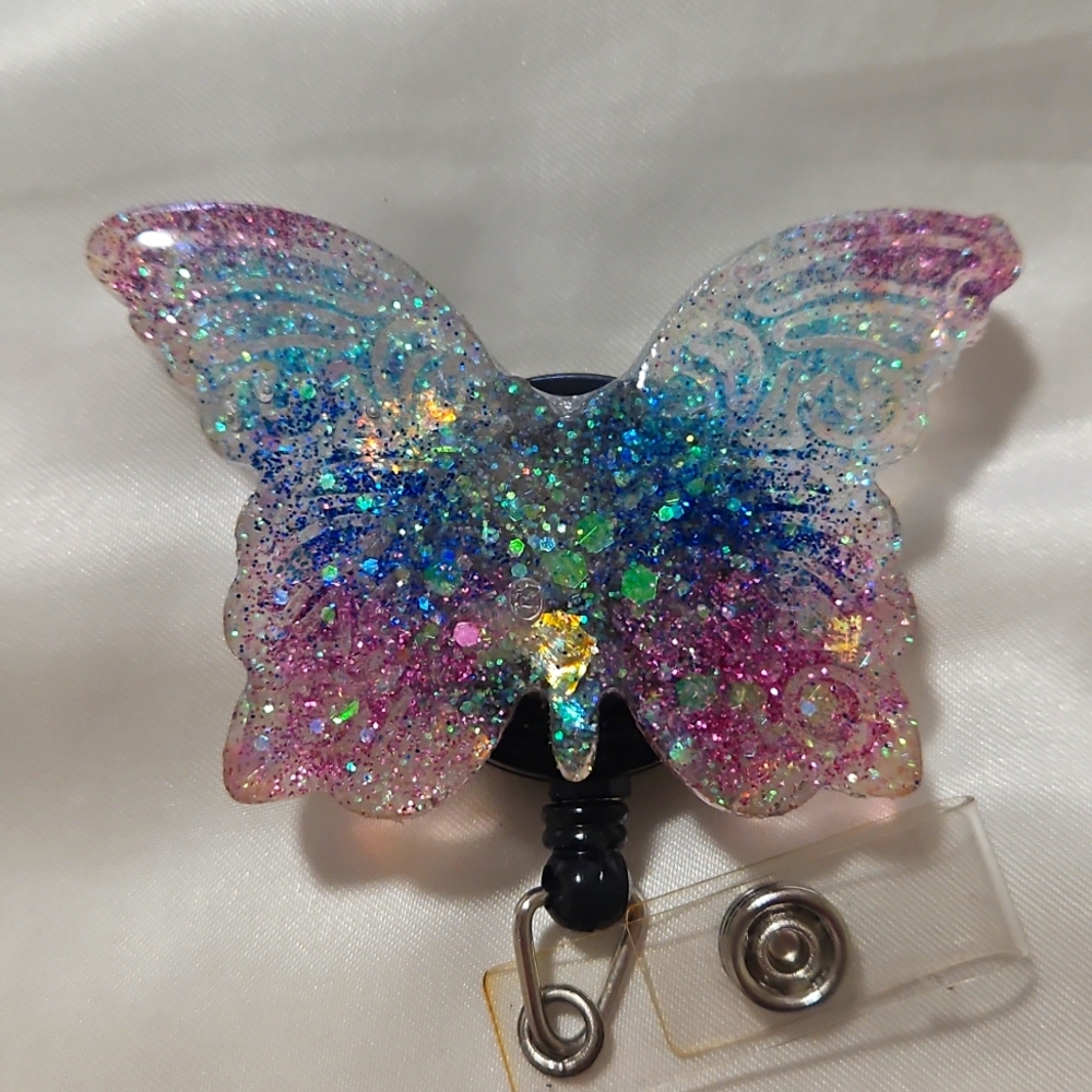 One of a kind; handmade badge clips